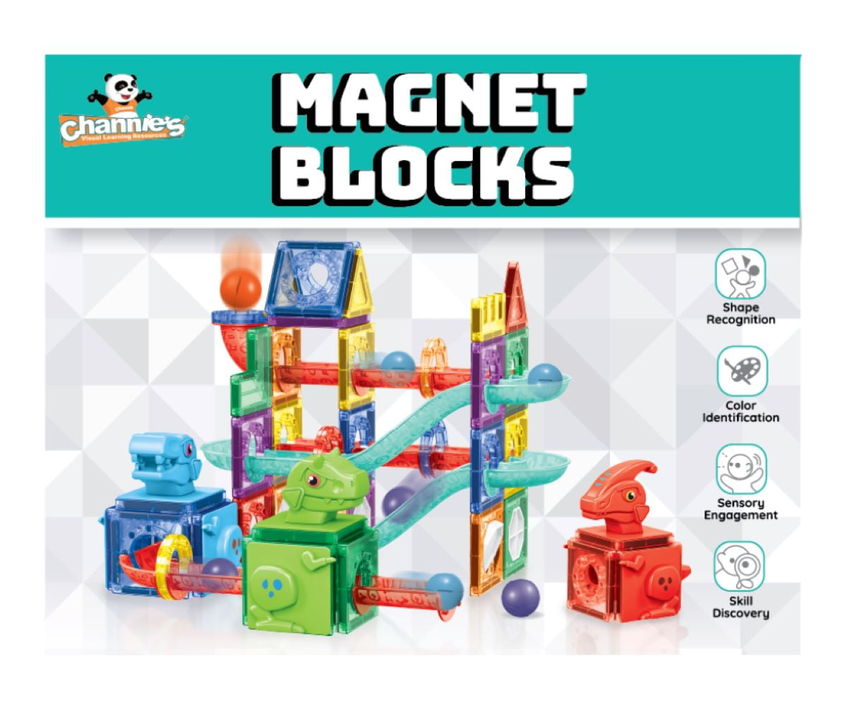 Channie’s Magnetic Tiles 115 Pieces-Building Blocks STEM Learning Set ...