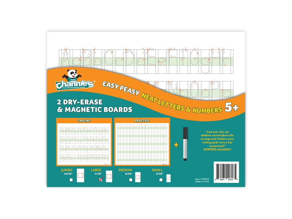 Visual Dry Erase Magnetic Alphabet and Number Tracing Board Set