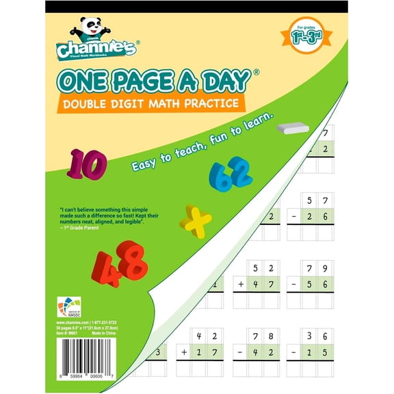 One Page a Day: Double Digit Math Practice (Paperback)