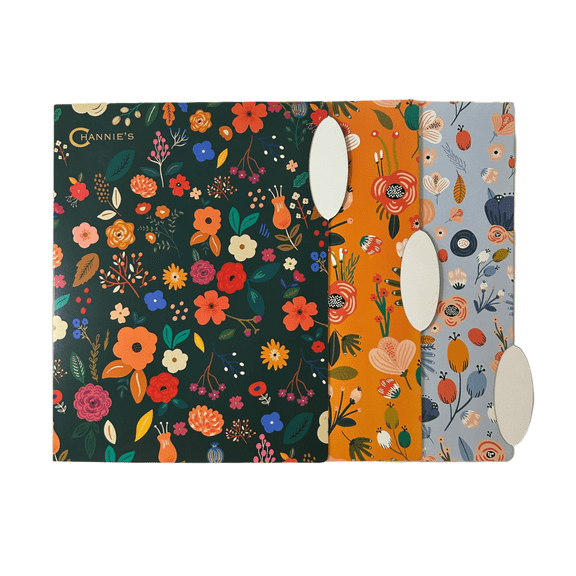 Channies Premium File Folders 6-Pack Vibrant Bold Florals