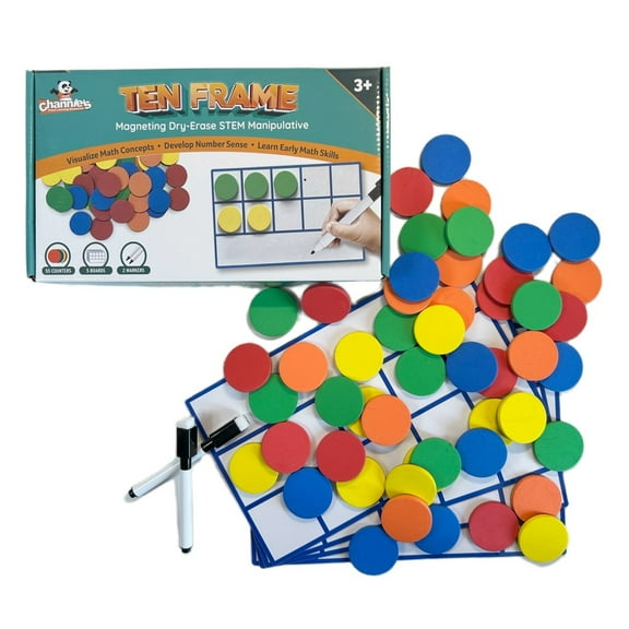 Channie's Ten Frame Magnetic Math Dry Erase Boards- Hands on Learning Math Manipulative
