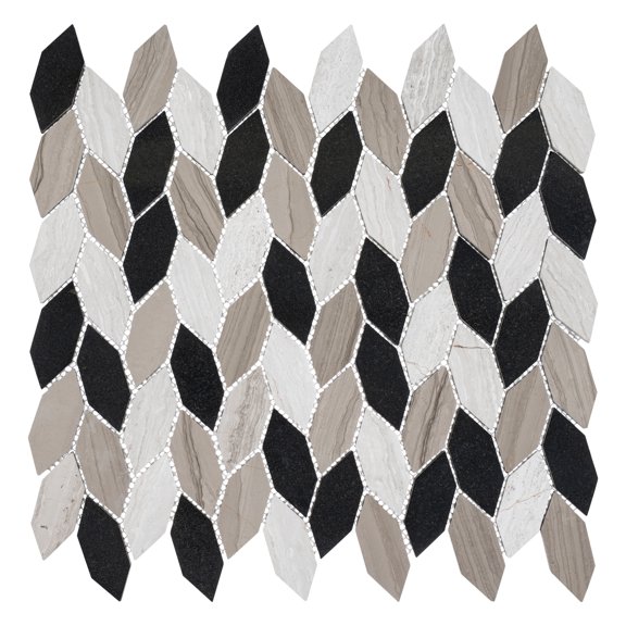 Channing Elongated Hex 1" x 2.5" Marble Honeycomb Mosaic Wall & Floor Tile
