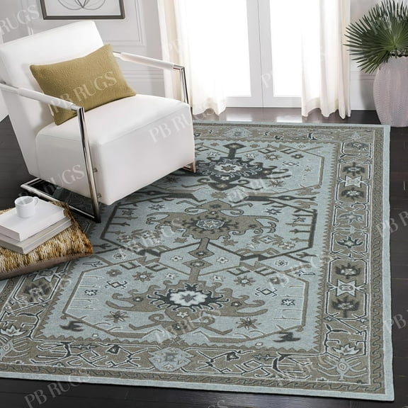 Channing Natural New 3'x5′ Area Rug Handcrafted Motif Floral Design Oriental Traditional Design Non-Shedding Fine Wool Pile & Easy-Care Areas in Living Room Bedroom