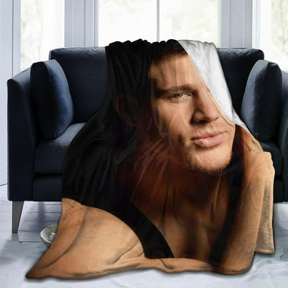 Channing Tatum Blanket Bedding Fleece Blanket Soft Throw Blankets Lightweight Anti-Static Blanket - 3 Sizes