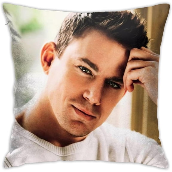 Channing Tatum Pillowcase Soft Comfortable Pillow covers with Zipper Pillow Protectors 18x18 inch