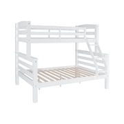 Channon kids Twin Over Full Bunk Bed with Built-In Ladder, White
