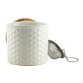 thumbnail image 1 of Chantal Chantal Ceramic Tea Caddy Set w/ Bamboo Lid and Tea Ball Infuser (White), 1 of 7