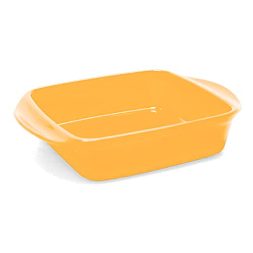 Chantal Classic Ceramic Baker, 2 quart, Marigold, 8" Sq Baker (93A-SQ20 MY)