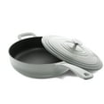 thumbnail image 1 of Chantal Enameled Cast Iron Cookware, Skillet, 4 quart Saute Skillet with Lid, Fade Grey, 1 of 3