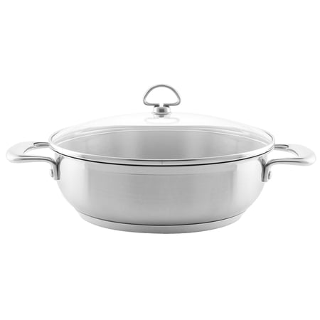 Chantal Induction 21 Stainless steel Chef's Pan with glass lid, 5 quart