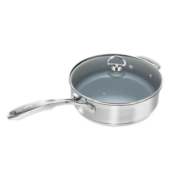 Chantal Induction 21 Saute Pan w/ Ceramic Coating & Glass Lid, 5 Quart