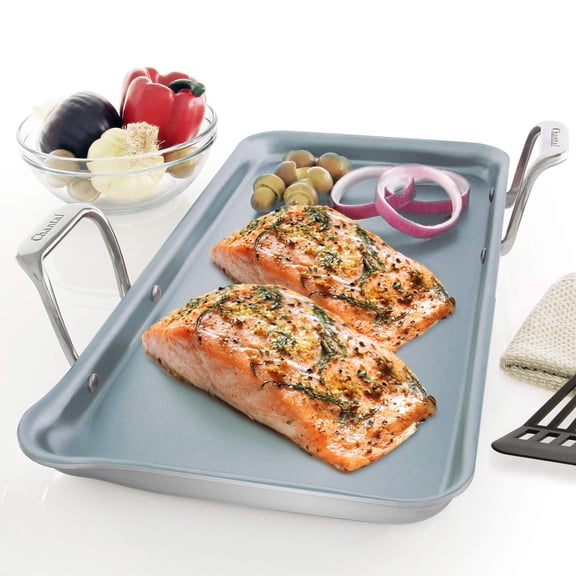 Chantal Induction 21 Tri-Ply Griddle w/ Ceramic Coating - 19.09" x 9.52"