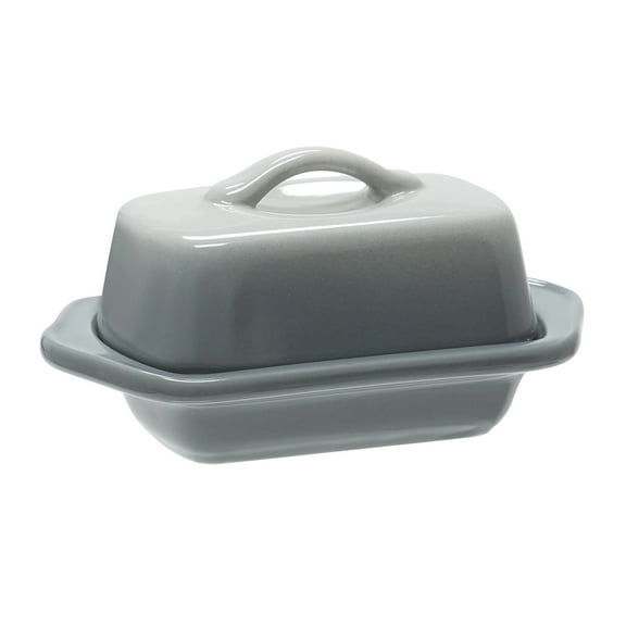Chantal Mini Ceramic Butter Dish, Fade Grey
