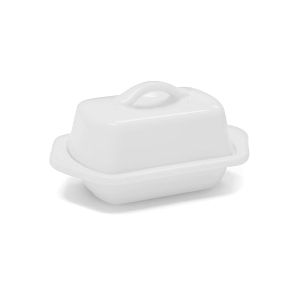 Chantal Mini Ceramic Butter Dish, White