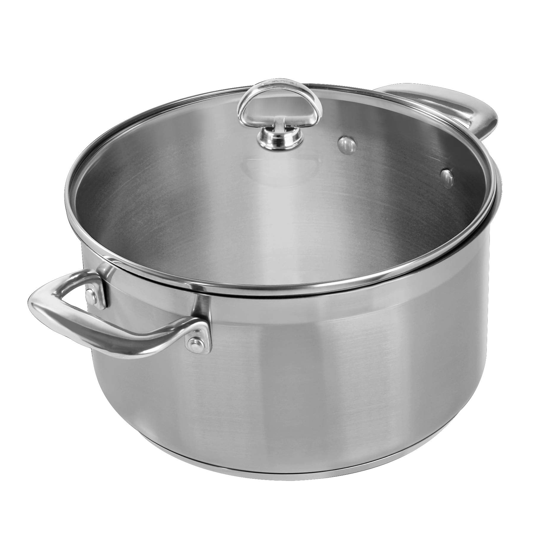 Chantal 6 Qt Stainless Steel Non-Stick Casserole with Glass Lid