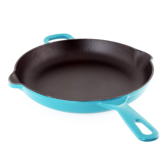 Chantal TC63-26 BA 10" Round Enamel Skillet-Sea Blue Cast Iron Cookware, Diameter