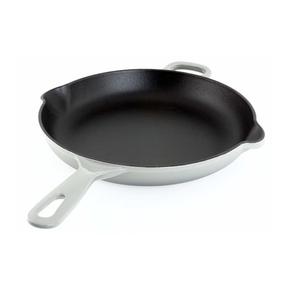 Chantal TC63-26FG 10-inch Round Enamel Skillet Cast Iron Cookware (Fade Grey)