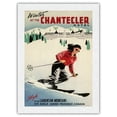 thumbnail image 1 of Chantecler Hotel - Laurentian Mountains - Sainte-Adèle Quebec Canada - Vintage Travel Poster by Roger Couillard c.1950s - Japanese Unryu Rice Paper Art Print 24 x 32 in, 1 of 4