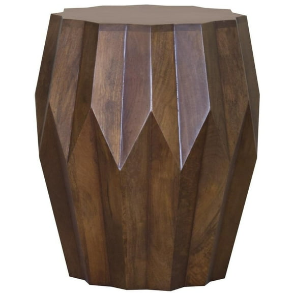 Chantel End Table Black color geometrical solid wood end table