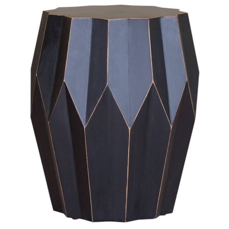 Chantel End Table Black color geometrical solid wood end table