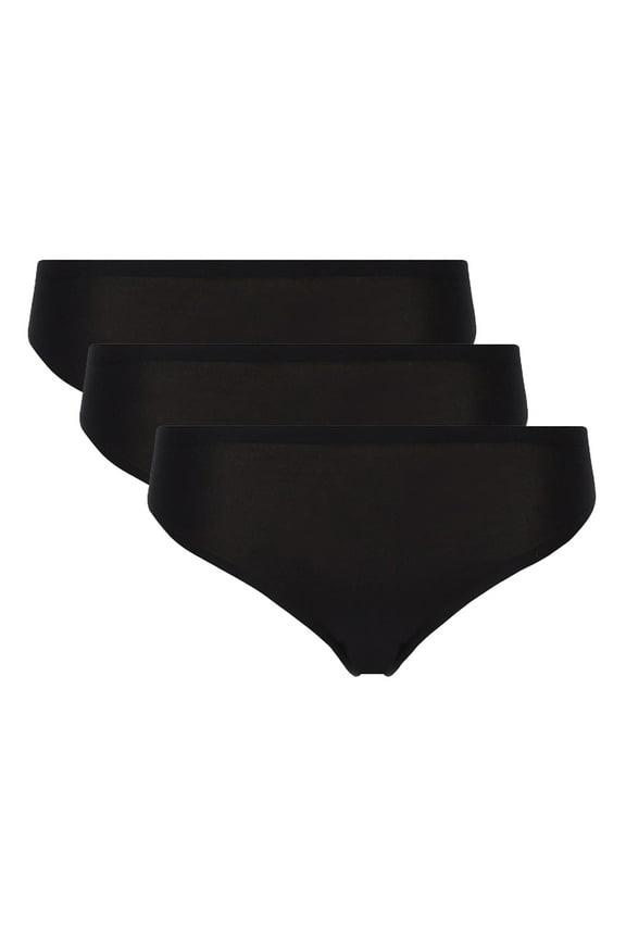 Women String Synthetic Black One Size