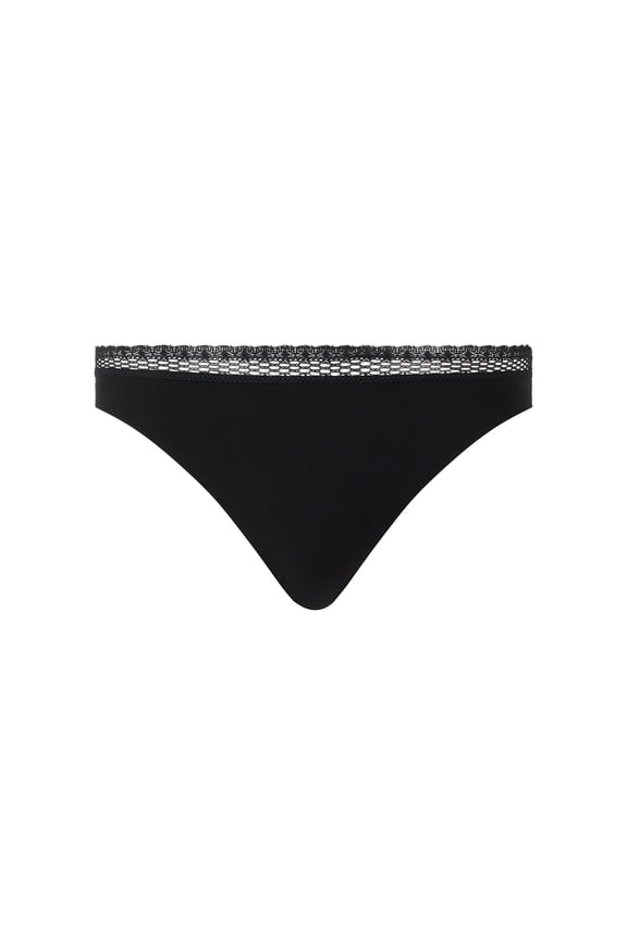Women Thong - Cozy Chic, Invisible, Breathable Black S (Small)