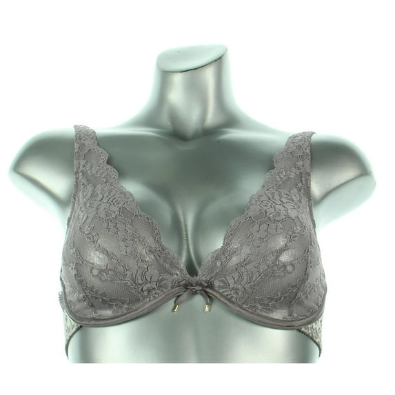 Chantelle Womens Lace Satin Plunge Bra