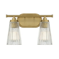Chantilly 2-Light Bathroom Vanity Light in Warm Brass