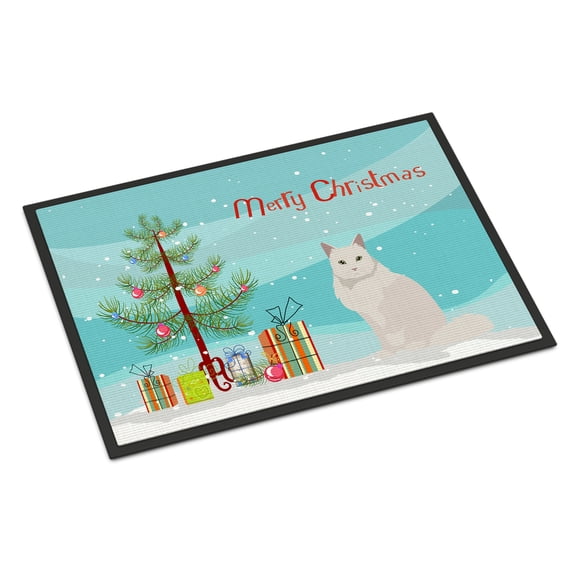 Chantilly Tiffany Cat Merry Christmas Door Mat