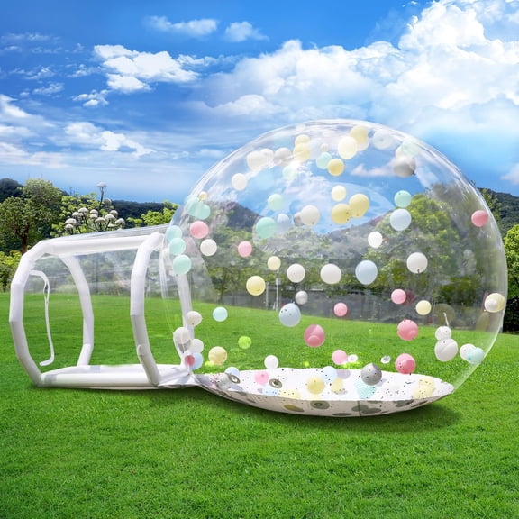 Chantmo 9.8 ft Bubble Dome Tent PVC Tunnel 550W Blower Balloons for Party Wedding White