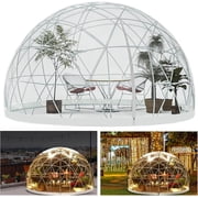 Chantmo Family Garden Dome 15x9.5 ft PVC Dome Tent Weatherproof Greenhouse Bubble Tent for Patio Dining White