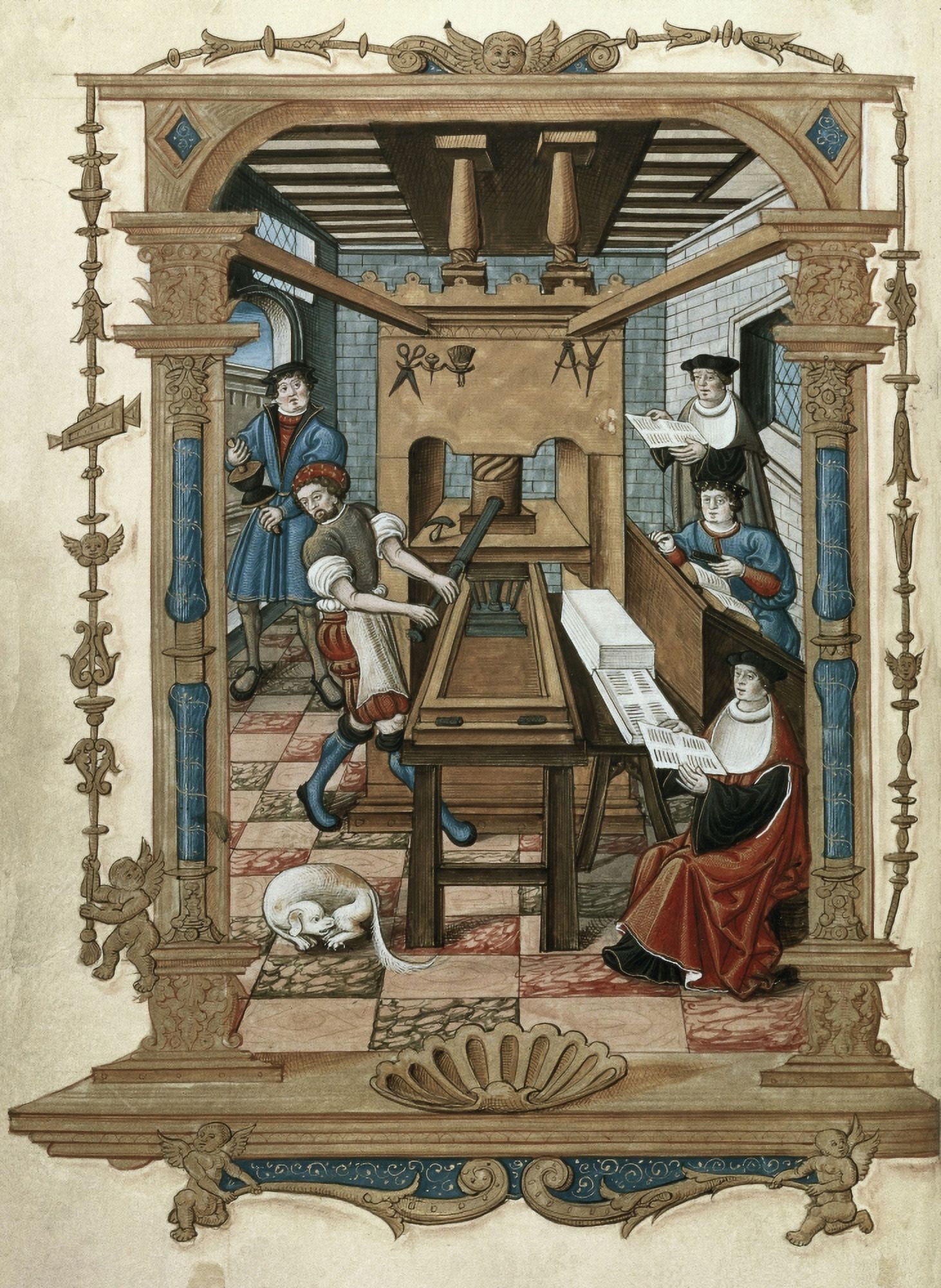 Chants Royaux Sur La Conception (15Th C Canvas Art - (24 x 36)