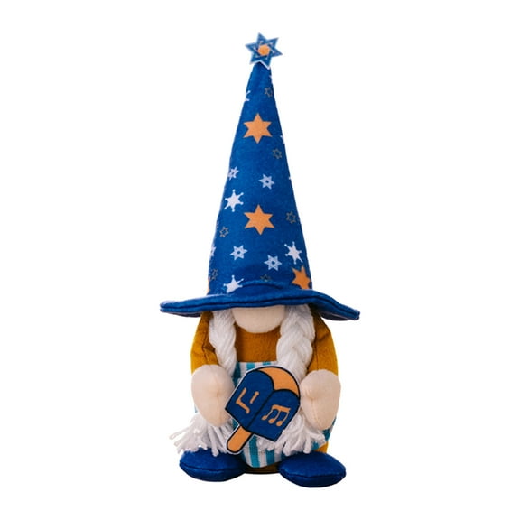Chanukah Gnomes Figurine Dolls for Festival Handmade Plush Dwarf Dolls Figures for Table Display Decors