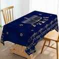 thumbnail image 1 of Chanukah Themed Hanukkah Tablecloth Jewish Chanukah Table Cloth Menorah Holiday Decoration Festival of Lights Home Dining Room Kitchen Table Cover Decor - 60×84inch, 1 of 5