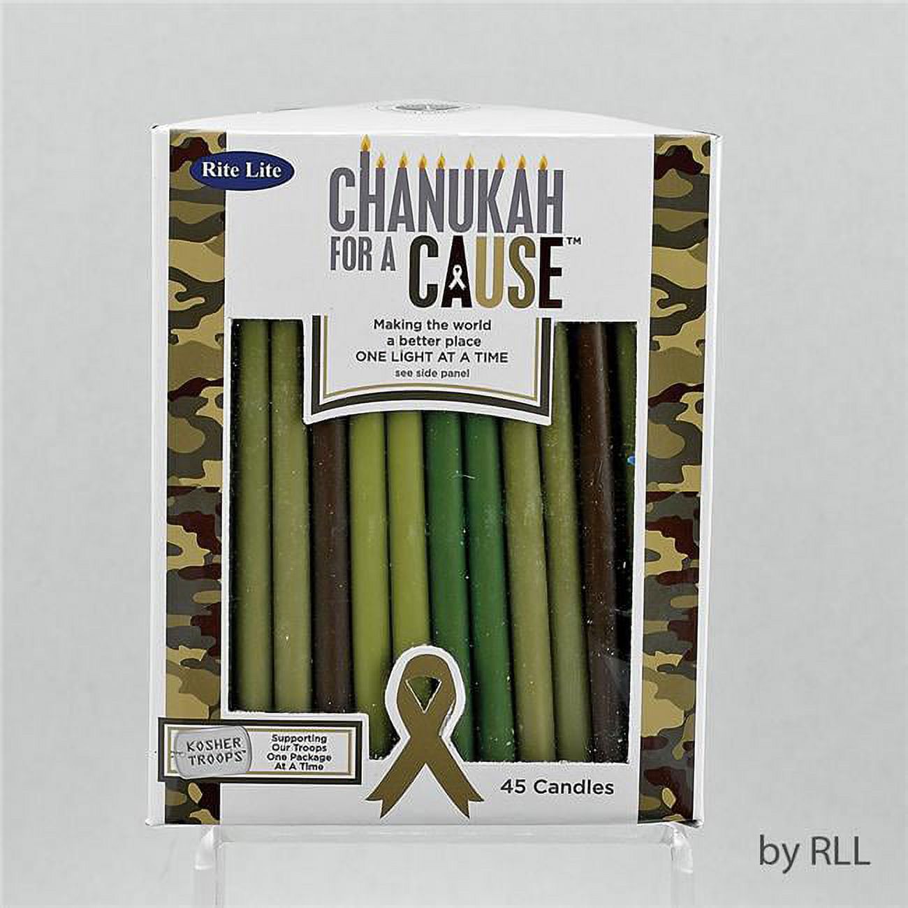 Chanukah for A Cause TM Candles Camo Pack of 12