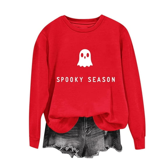 ChaoHeng Oversized Hoodies for Women Women's Halloween Graphic Crewneck Sweatshirt,Fashion Oversized Pullover