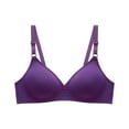 thumbnail image 1 of ChaoHeng Bras for Women Fashion ,Women's Bra Soild Wire Free Underwear One-Piece Bra Everyday Small Cup Underwear Purple S, 1 of 2