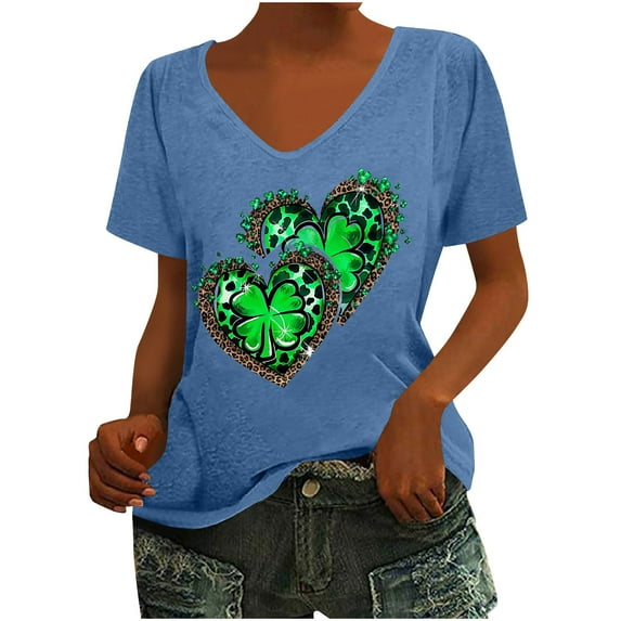 ChaoHeng Casual Blouses for Women Summer Plus Size Summer Tops for Women Women's Casual U-Neck Short Sleeve T- Solid Summer Blouses Tops