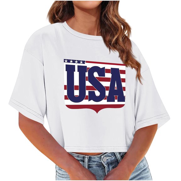 ChaoHeng Tops for Women Women Tops Spring Summer Fashion Women Summer Printing Round-Neck T-Shirt Short Sleeve Casual Blouse Tops