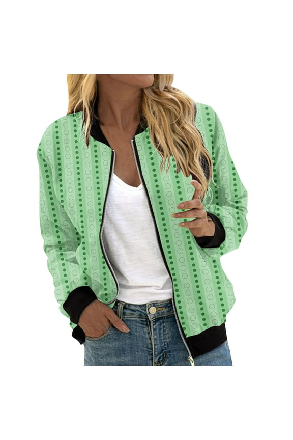 Jackets for Women Plus Size Pea Coat Winter Fashion Trends,Women's Casual Fashion Printed Pocket Zippered Coat(Khaki,XXL)