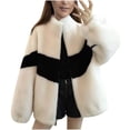 thumbnail image 1 of New&Trending!ChaoHeng Ladies Jackets Lightweight Petite New Trendy,Womens Faux Gilet Long Sleeve Waistcoat Body Warmer Jacket Coat Outwear(White,S), 1 of 3