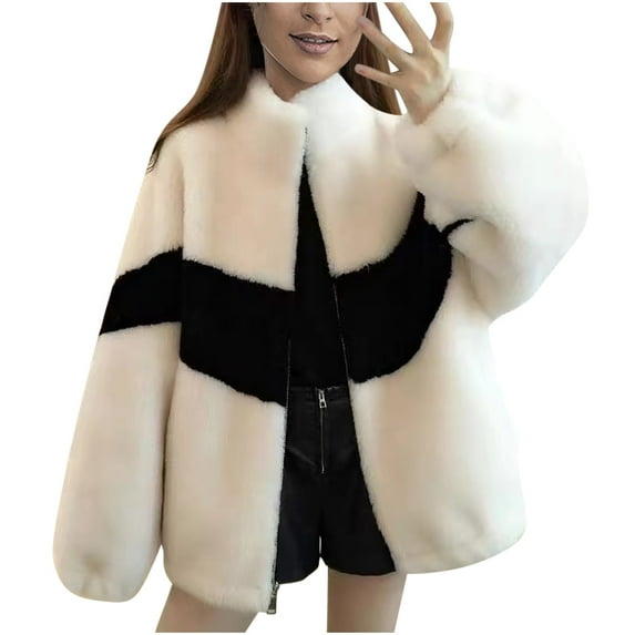 New&Trending!ChaoHeng Ladies Jackets Lightweight Petite New Trendy,Womens Faux Gilet Long Sleeve Waistcoat Body Warmer Jacket Coat Outwear(White,S)