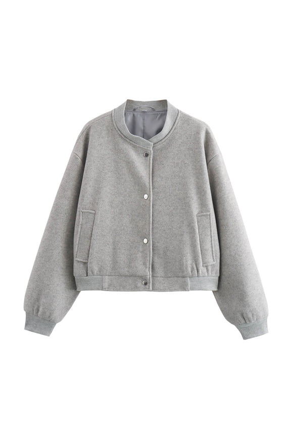 Ladies Jackets Lightweight Petite Tops Button 2024 Clearance,Womens Winter Long Sleeve Solid Color Button Pockets Loose Thicken Coat Top(Gray,M)