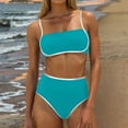 thumbnail image 1 of ChaoHeng Plus Size Swimsuit for Women Women's Push Up Bikini Set Solid Color Backless Swimsuit for Support, 1 of 8