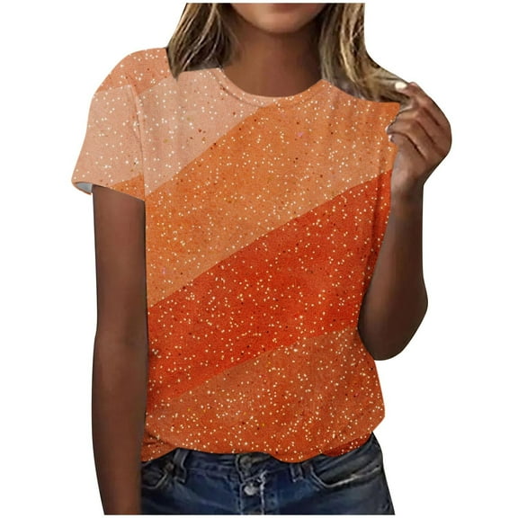 ChaoHeng Plus Size Tops Short Sleeve Womens Summer T-Shirts Women's Casual Letter Print Pullover Short Sleeve T-Shirt Tops Shirt