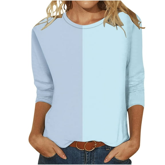 ChaoHeng Plus Size Women Tops Short Sleeve New & Trending Women's Loose Casual Crew Neck Printed-quarter Sleeve Top T-shirt