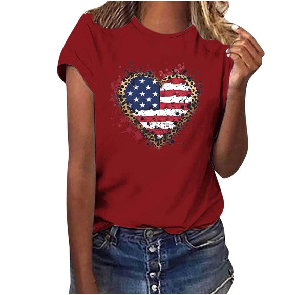 ChaoHeng Plus Size Women Tops Short Sleeve Plus Size Summer Tops Shoulder Length Women's Fashionable Round Neck Letter Printed Short Sleeved T-Shirt