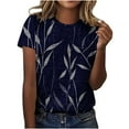 thumbnail image 1 of ChaoHeng Plus Size Women Tops Short Sleeve Womens Summer T-Shirts Women Fashion Summer Sexy Printed Regular Women Short Sleeves Round Neck, 1 of 4