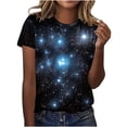 thumbnail image 1 of ChaoHeng Plus Size Women Tops and T-Shirts for Fall Plus Size Summer Tops Short Sleeve Womens Tops Women Fashion Summer Sexy Printed Regular Women Short Sleeves Round Neck, 1 of 1