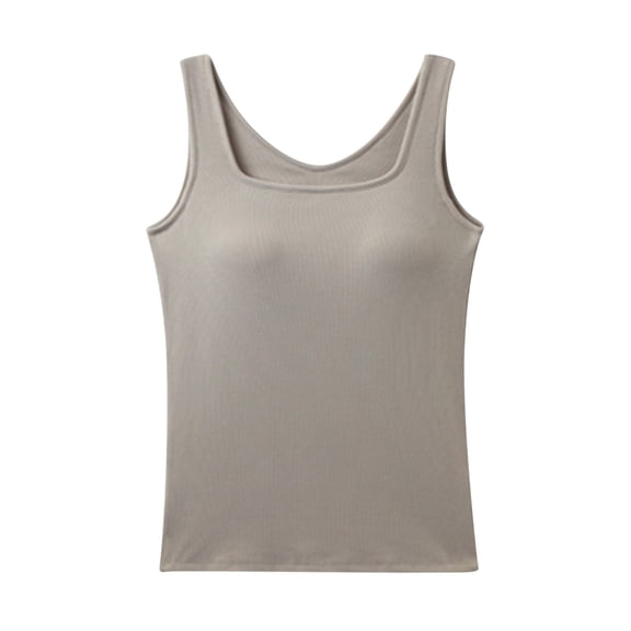 ChaoHeng Summer Tank Tops for Women 3 Dollars CrewNeck Sleeveless Top Women's Tank Top with Chest Pads Small Slim Slim Summer Style Chest Wrap Bra External Wear Short Style
